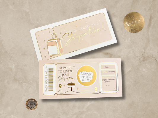 Staycation Surprise Gift Reveal | Personalise at Home Scratch card