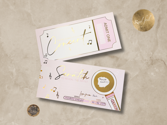 Concert Reveal | Personalise at Home Scratch card