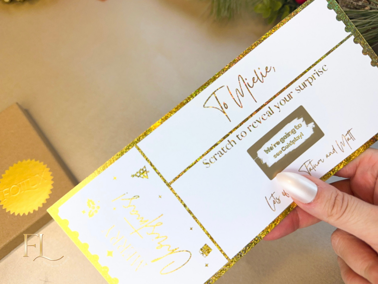 Any Gift | Personalised Merry Christmas Scratch Card