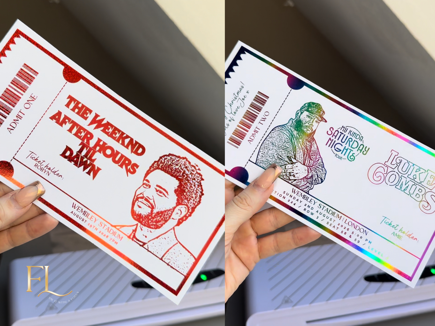 ANY Concert Fake Foil Ticket | Surprise Ticket Reveal - Foilux