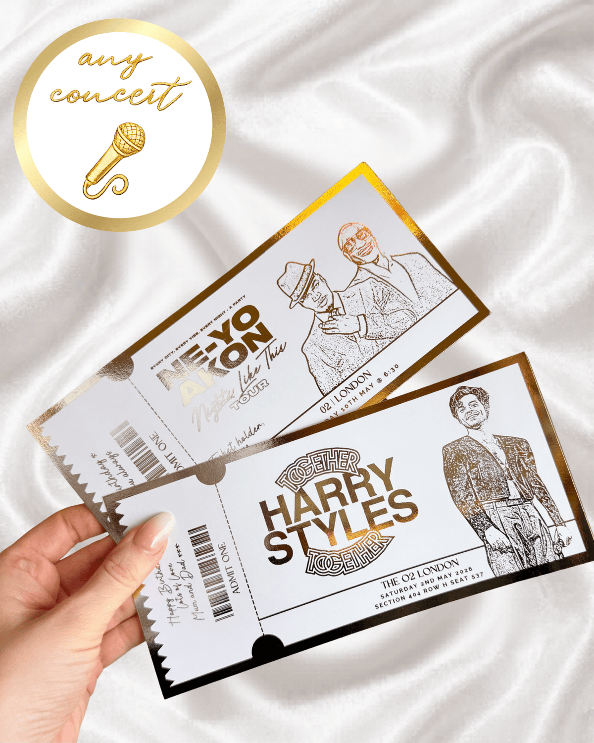 ANY Concert Fake Foil Ticket | Surprise Ticket Reveal - Foilux