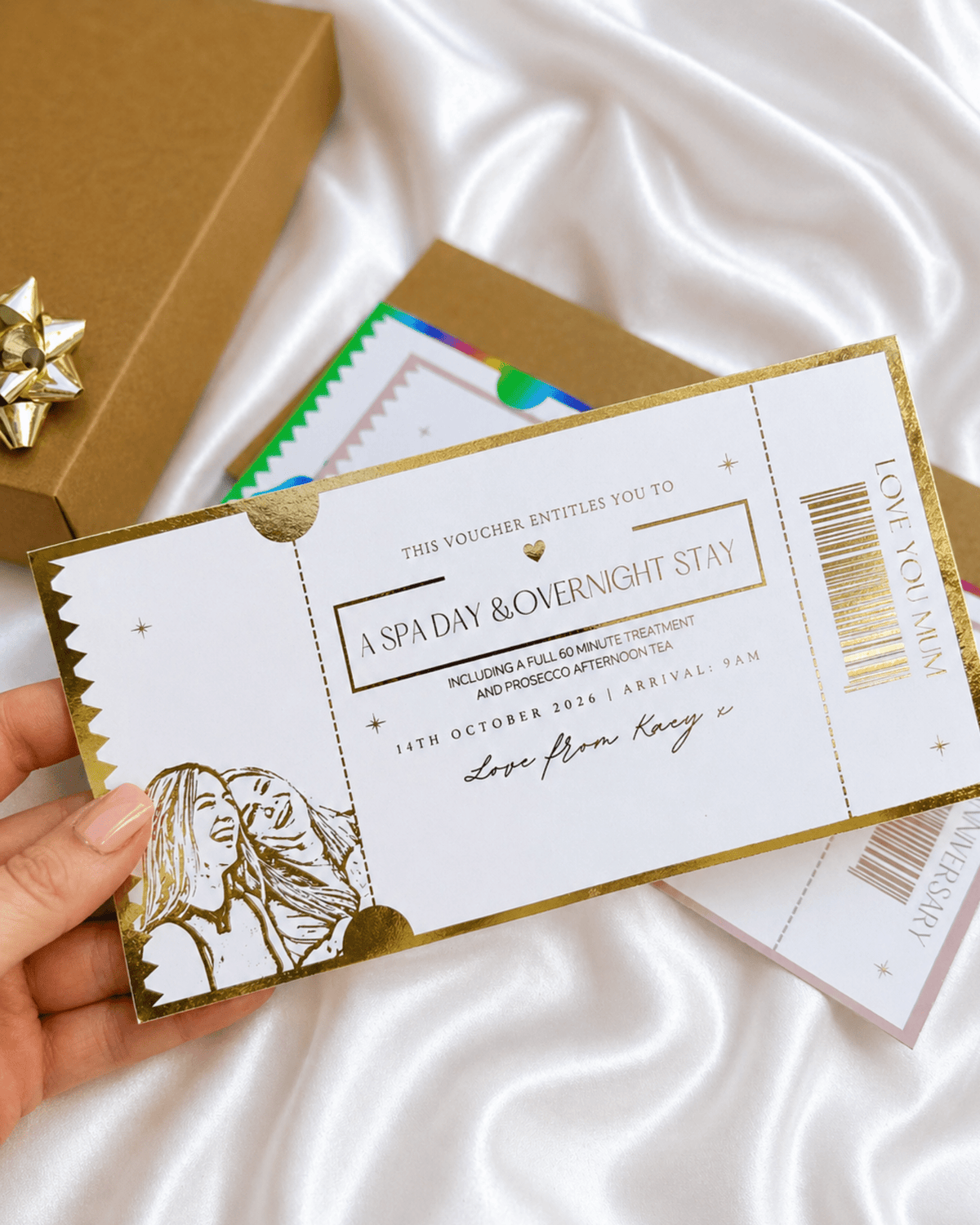 Any gift reveal ticket with personal photo - Foilux