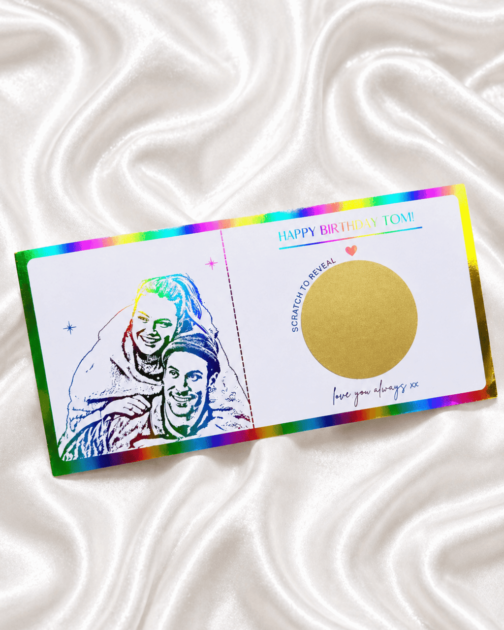 Any gift scratch card reveal with personal photo - Foilux