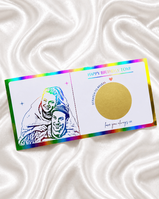 Any gift scratch card reveal with personal photo - Foilux