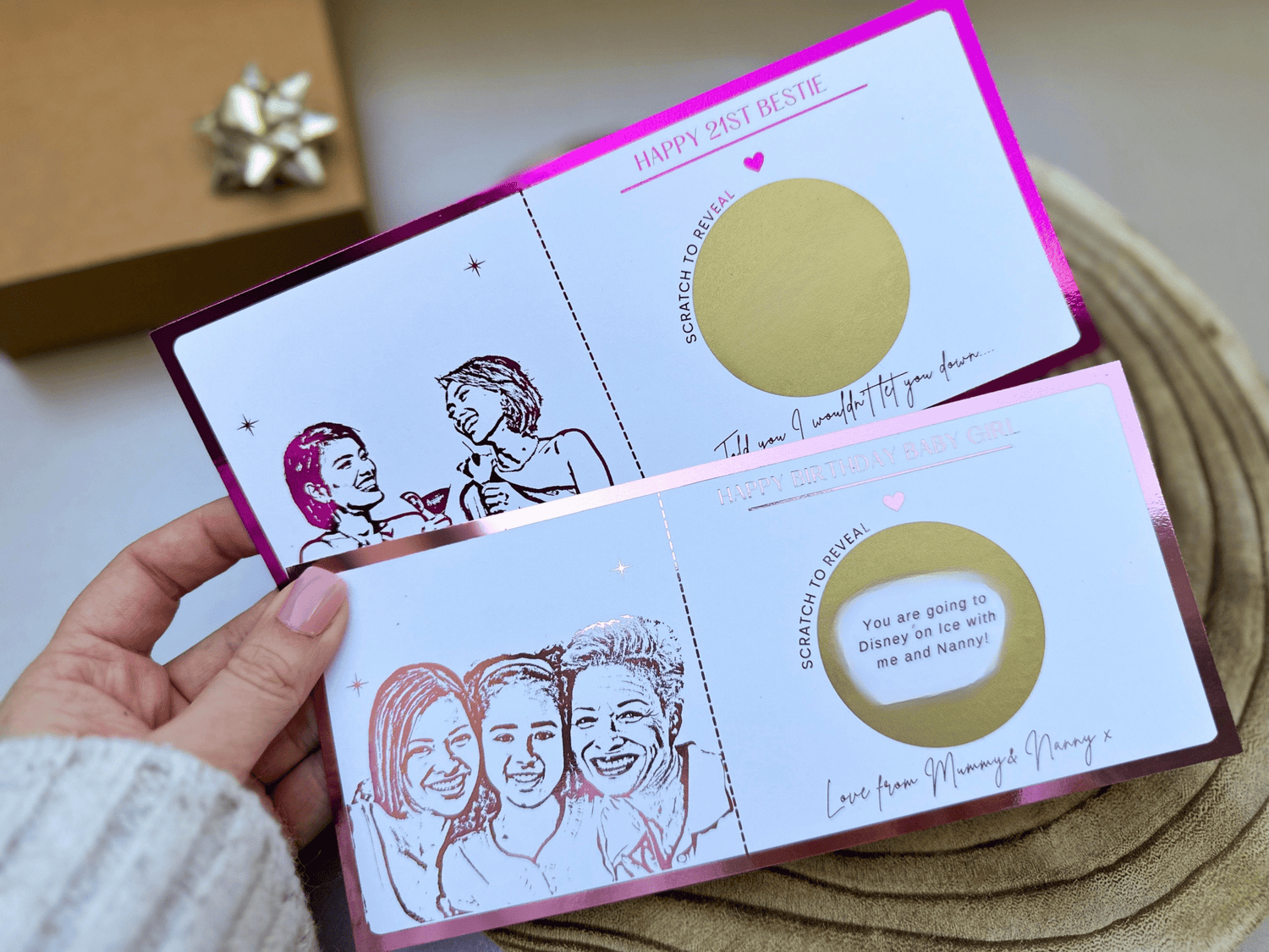 Any gift scratch card reveal with personal photo - Foilux