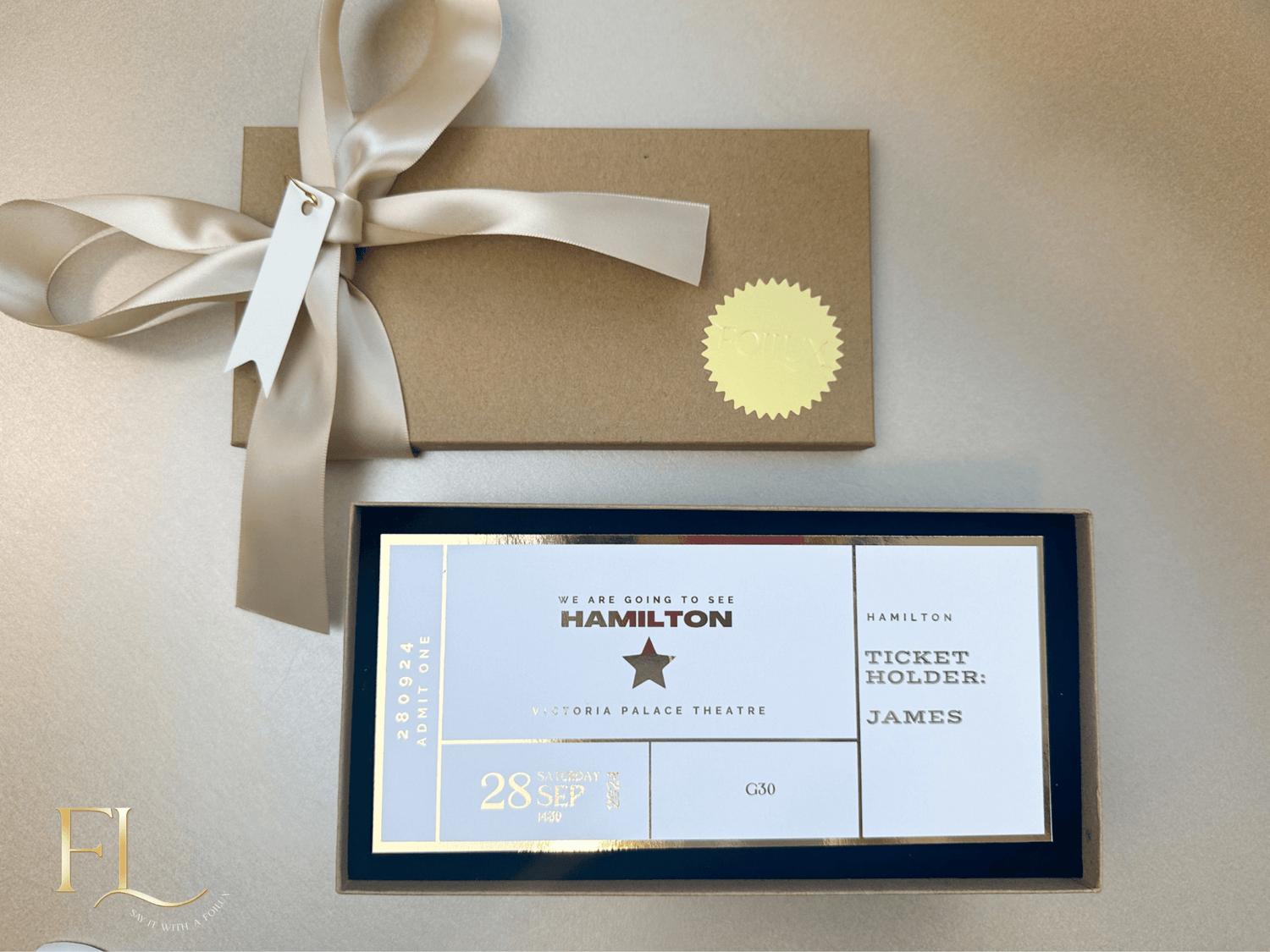 ANY Theatre/Musical/Show Fake Foil Ticket | Surprise Ticket Reveal - Foilux