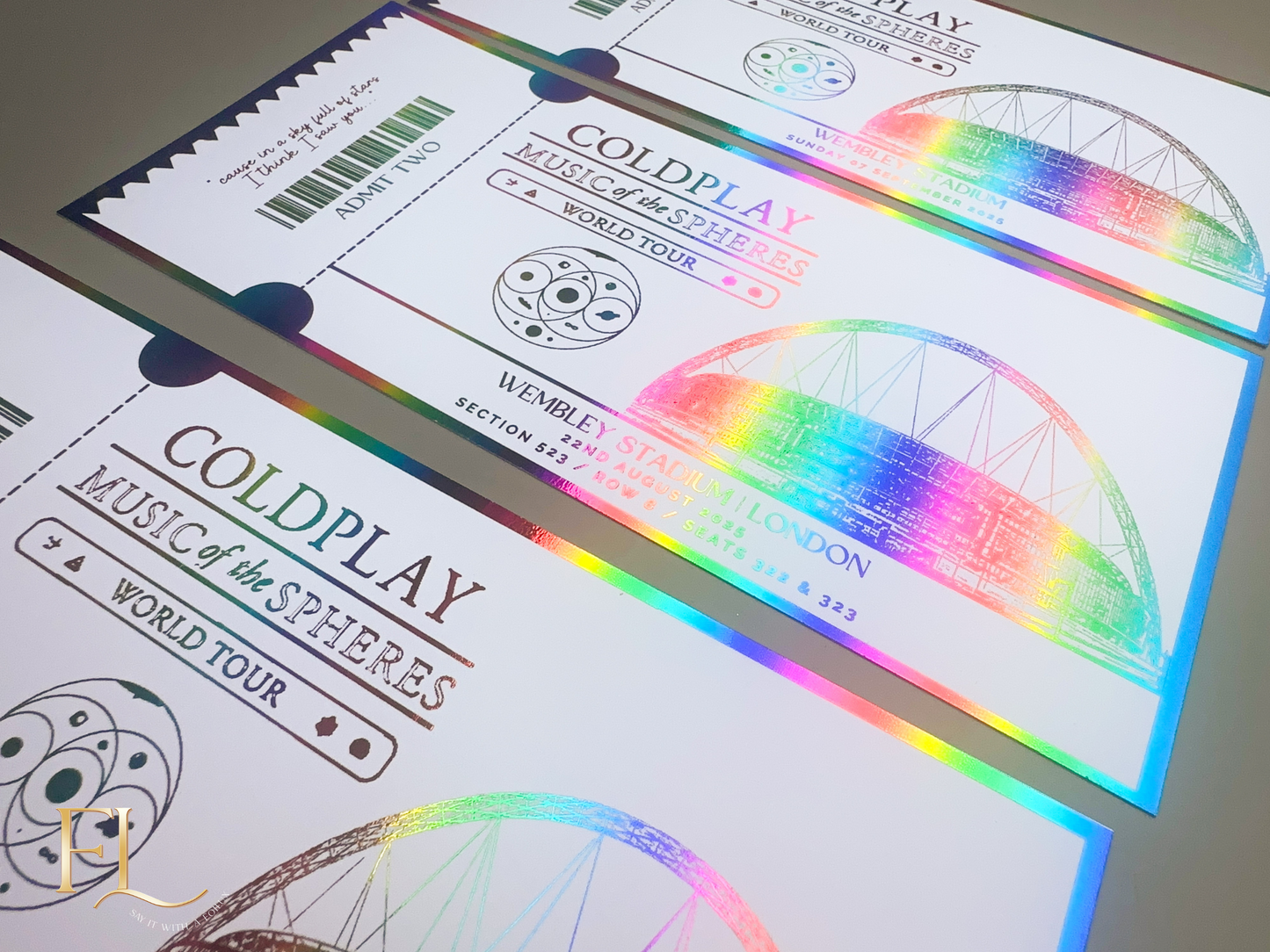 Coldplay Concert Fake Foil Ticket  |  Surprise Ticket Reveal