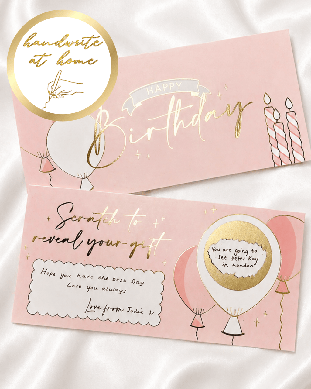 Birthday Surprise Gift Reveal | Personalise at Home Scratch card - Foilux
