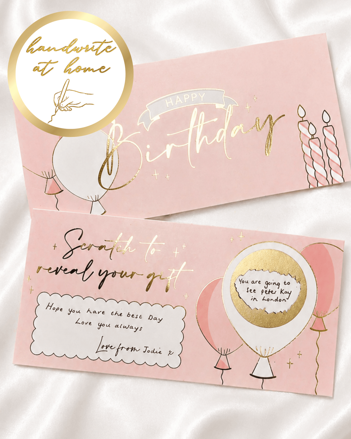 Birthday Surprise Gift Reveal | Personalise at Home Scratch card - Foilux