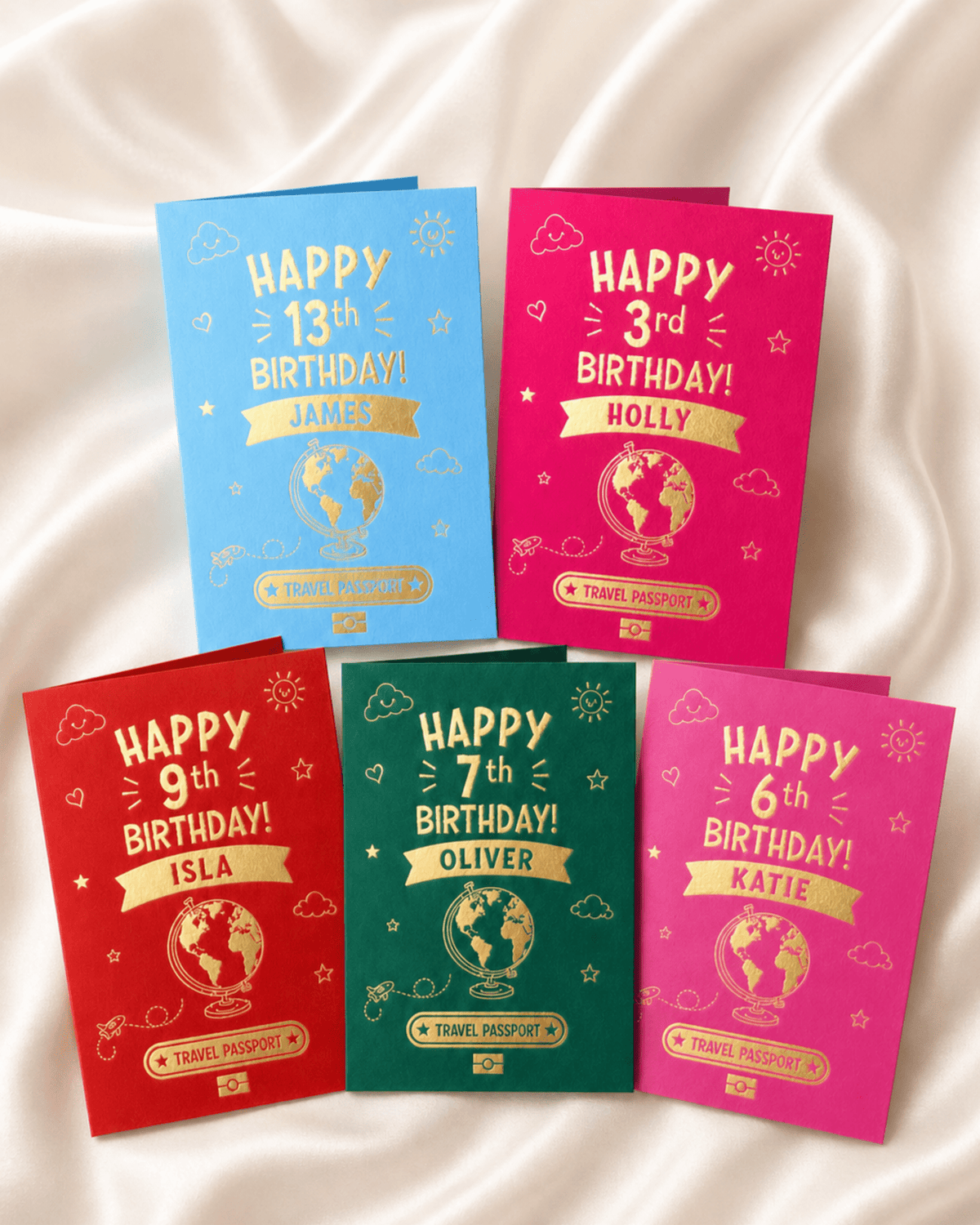 Children's Gold Foil Birthday Holiday Reveal Passport - Foilux