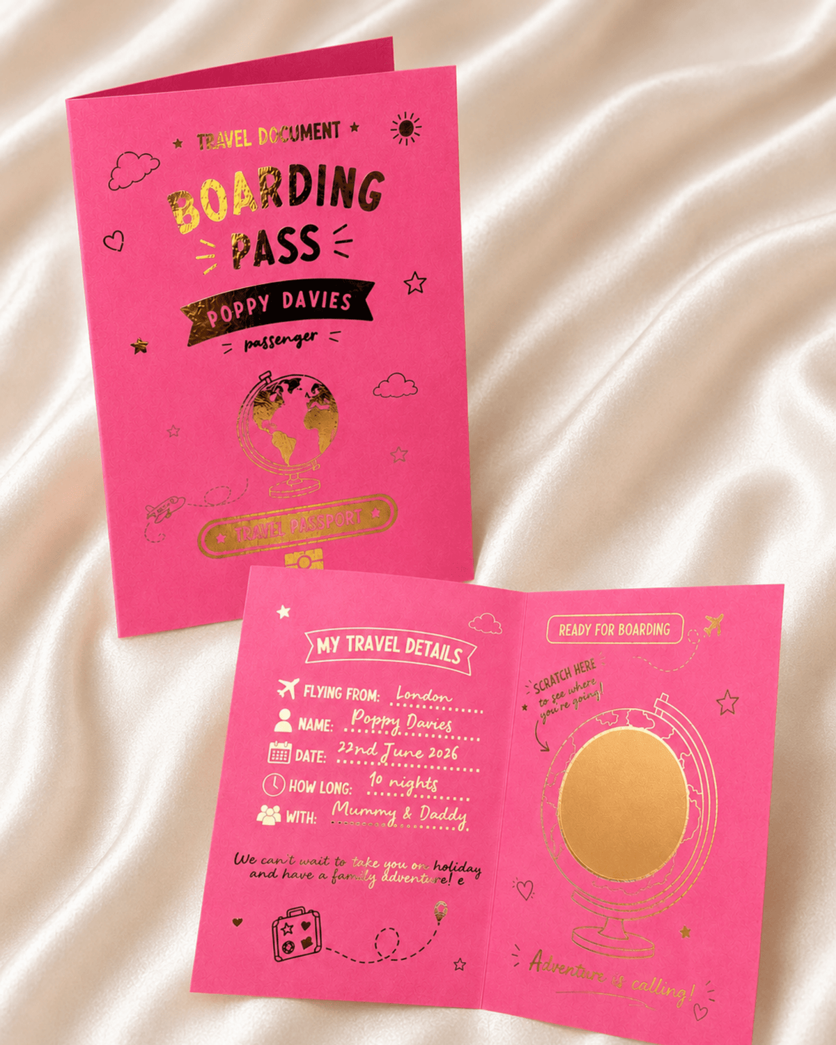 Children's Gold Foil Holiday Reveal Passport - Foilux