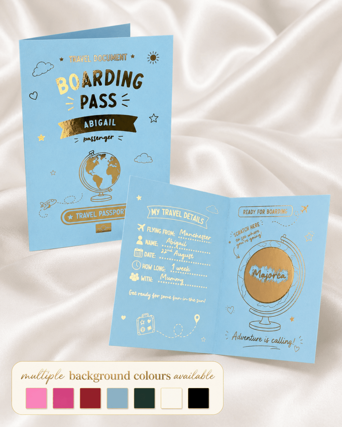 Children's Gold Foil Holiday Reveal Passport - Foilux