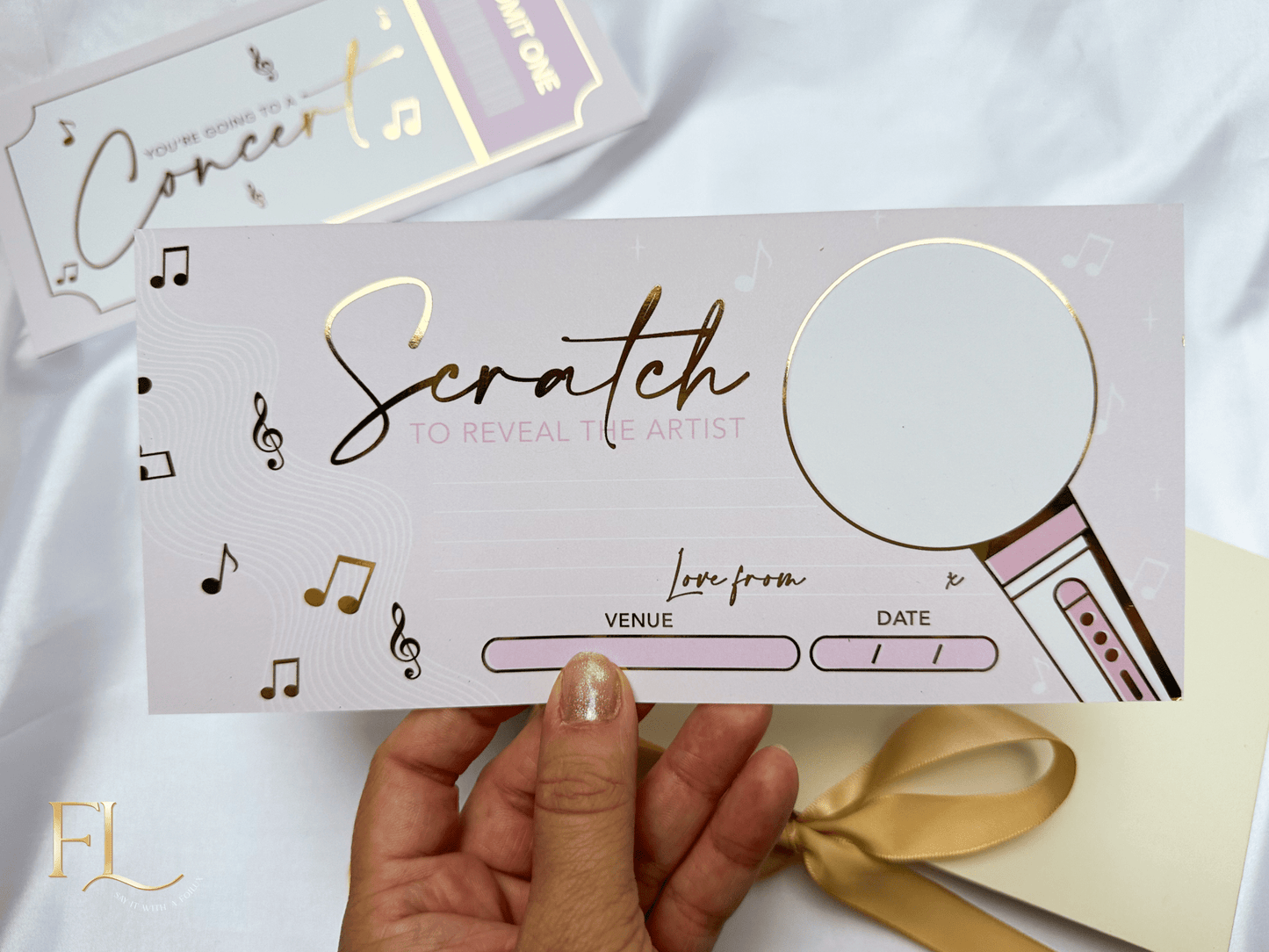 Concert Reveal | Personalise at Home Scratch card - Foilux