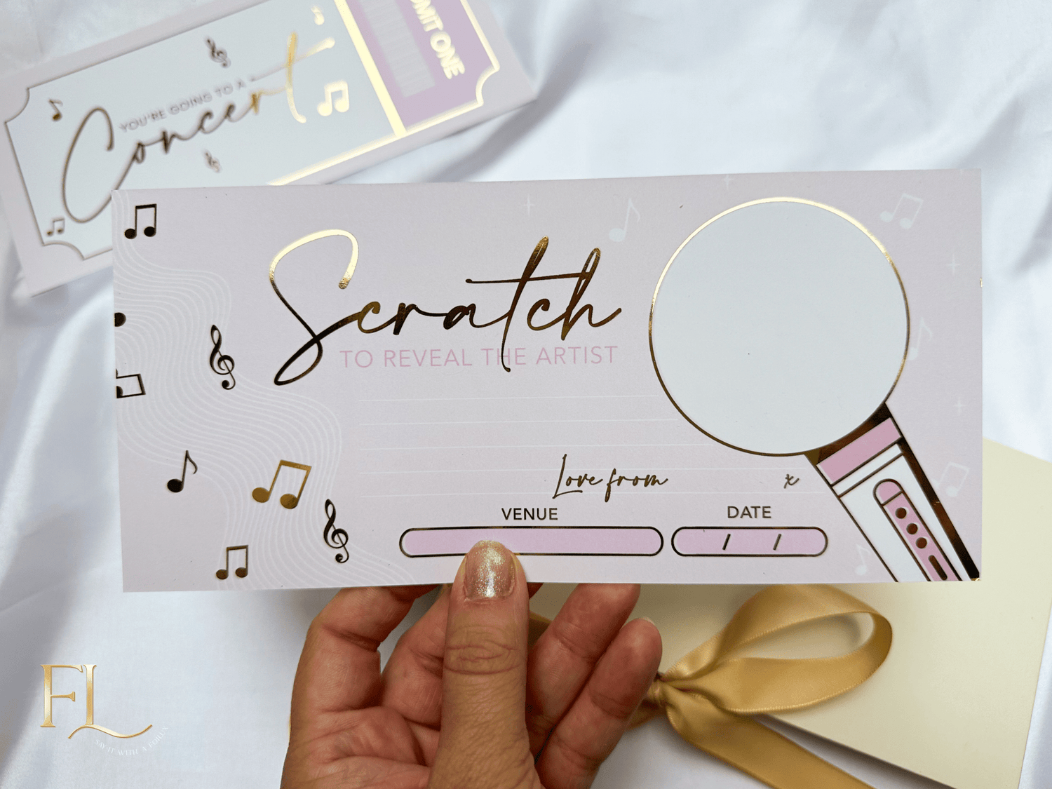 Concert Reveal | Personalise at Home Scratch card - Foilux