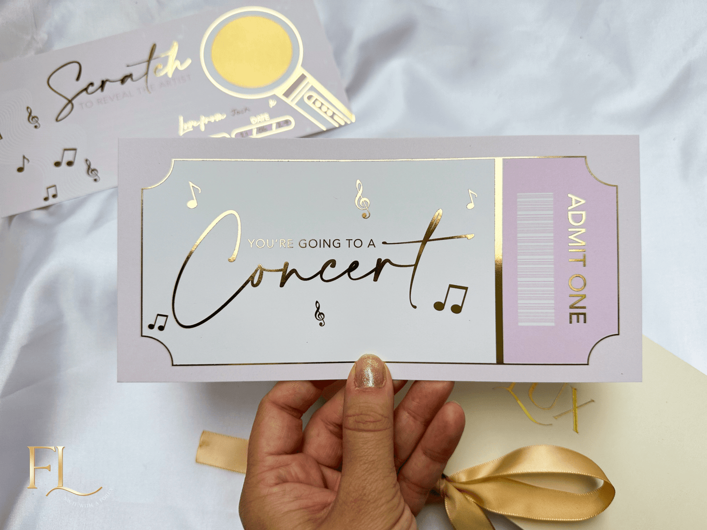 Concert Reveal | Personalise at Home Scratch card - Foilux