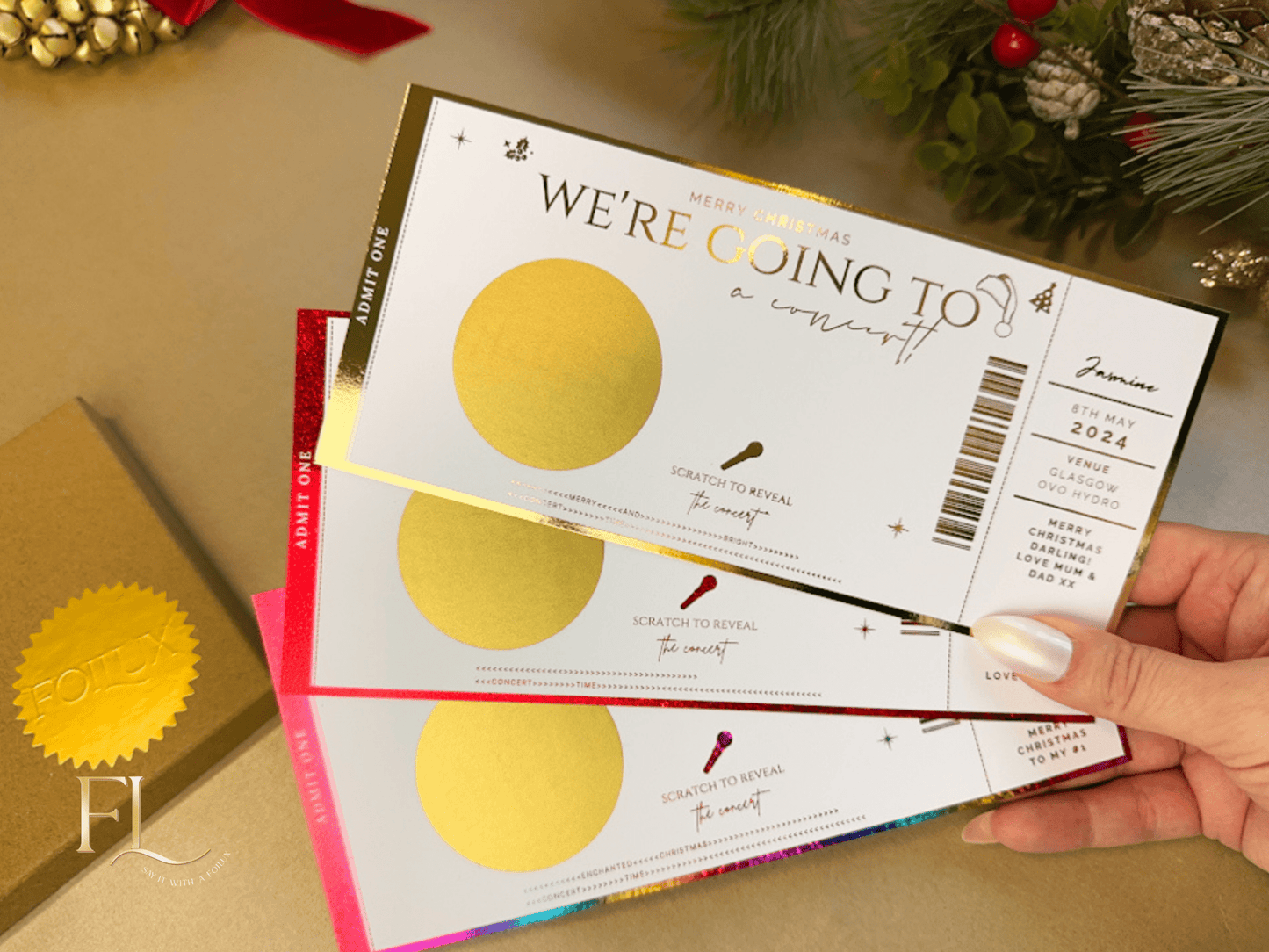Concert Reveal Scratch Card Ticket - Foilux