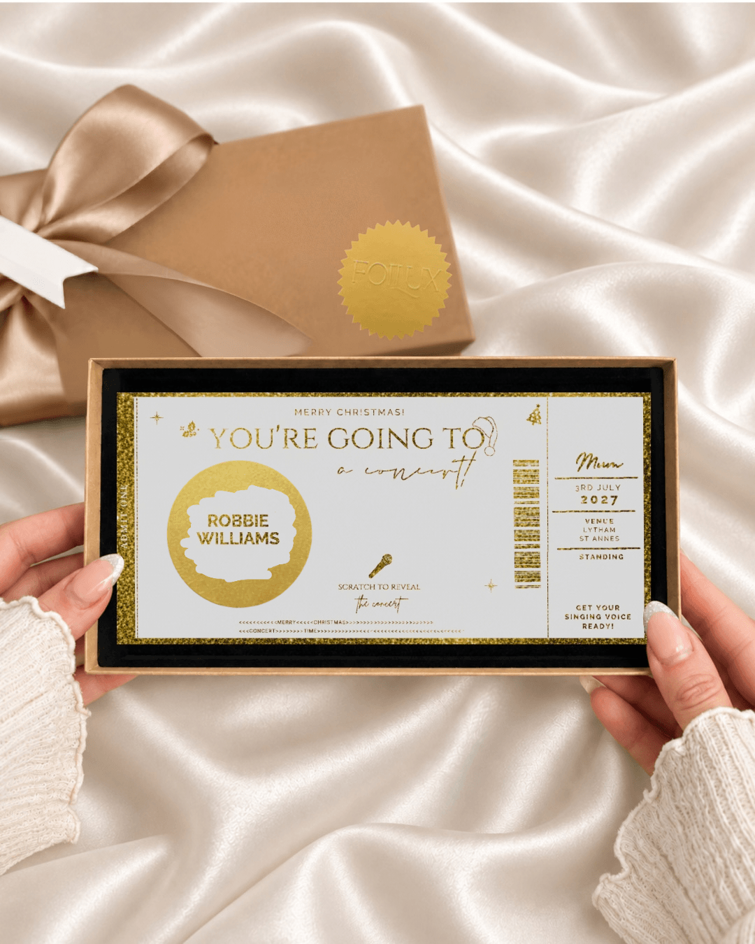 Concert Ticket Scratch Card | Personalised Gig Reveal - Foilux