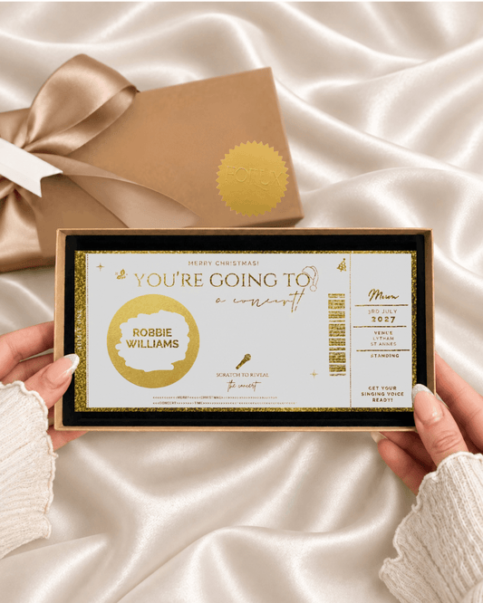 Concert Ticket Scratch Card | Personalised Gig Reveal - Foilux