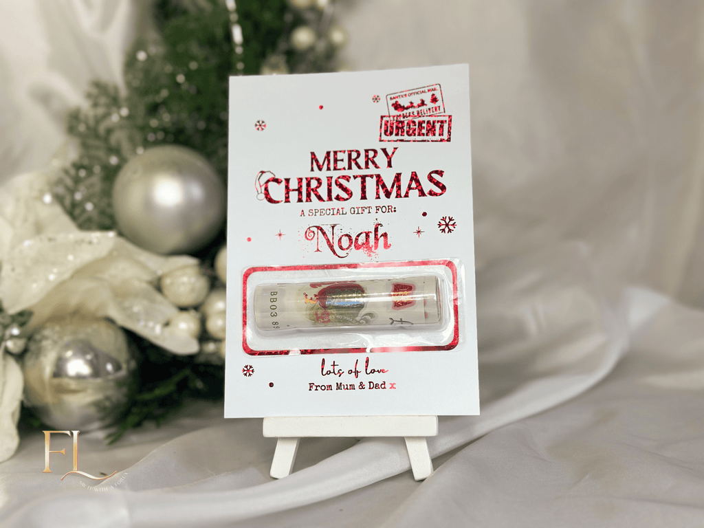 Design 1: Personalised Foil Money Reveal Pouch - Luxury Christmas Cash Gift Wallet - Foilux