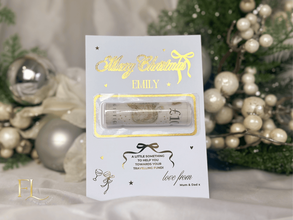 Design 3: Personalised Foil Money Reveal Pouch - Luxury Christmas Cash Gift Wallet - Foilux