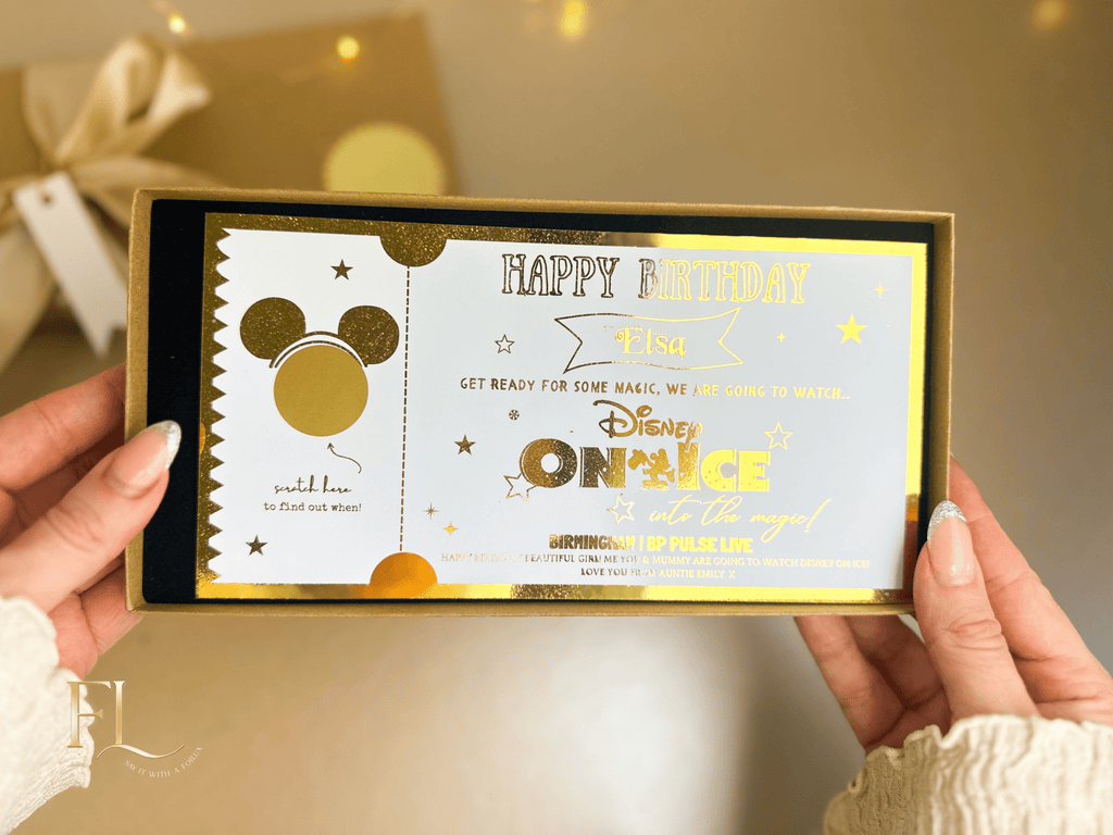 Disney On Ice Foiled Gift Reveal Ticket - Foilux