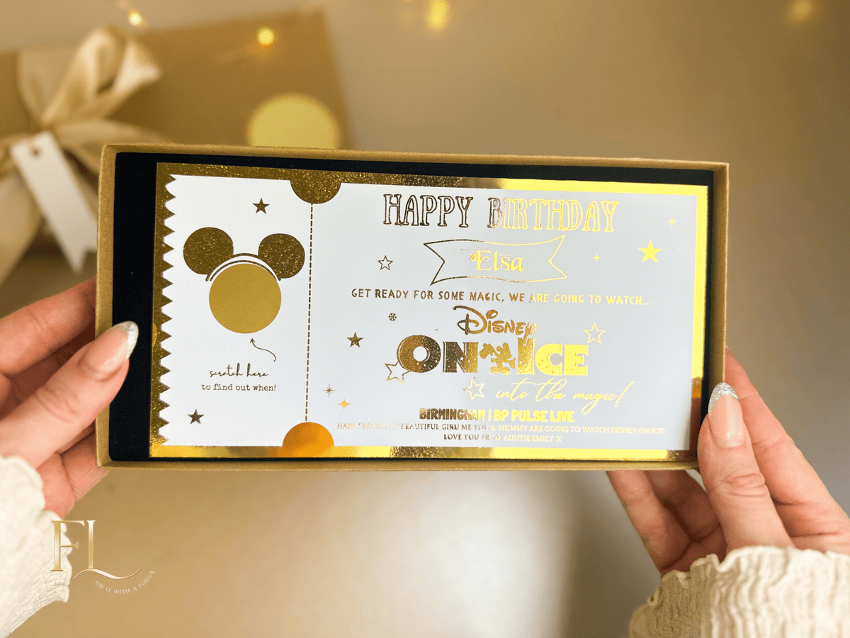 Disney On Ice Foiled Gift Reveal Ticket - Foilux