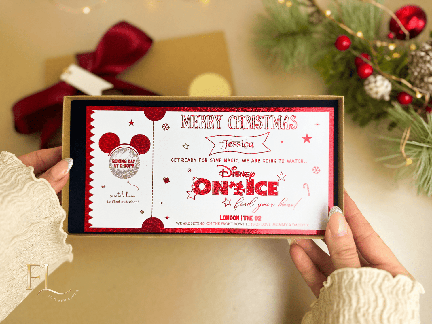 Disney On Ice Foiled Gift Reveal Ticket - Foilux