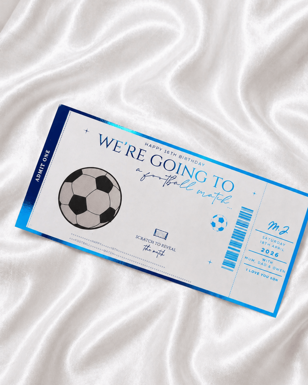 Football Experience (Game or Stadium Tour) Reveal Ticket - Foilux