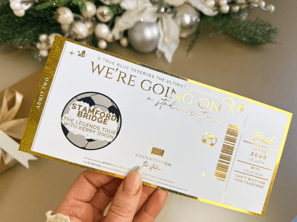 Football Experience (Game or Stadium Tour) Reveal Ticket - Foilux