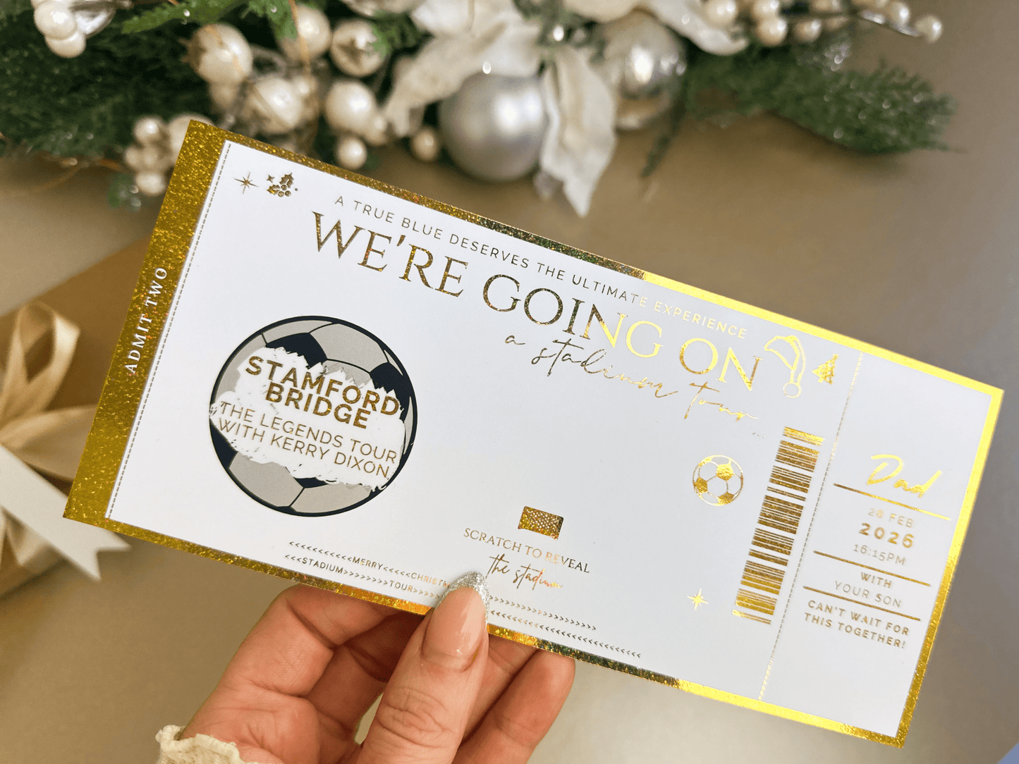 Football Experience (Game or Stadium Tour) Reveal Ticket - Foilux