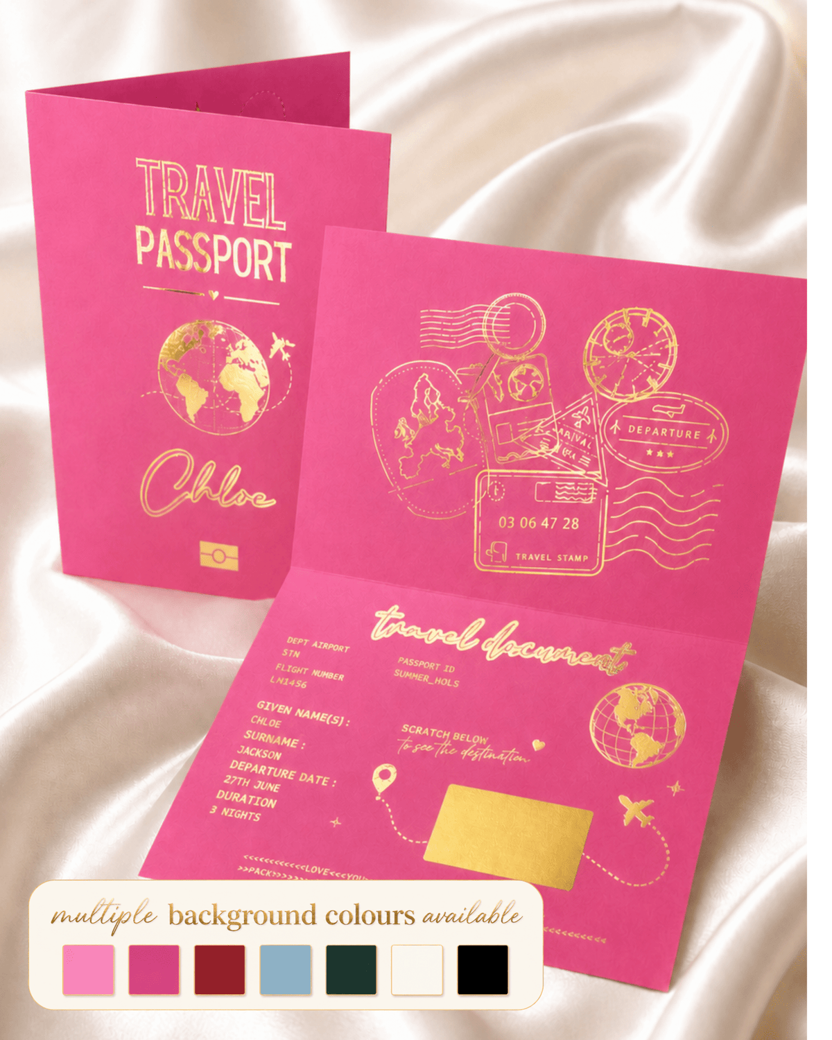 Gold Foil Holiday Reveal Passport - Foilux