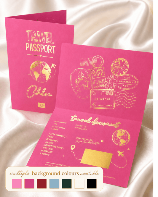 Gold Foil Holiday Reveal Passport - Foilux