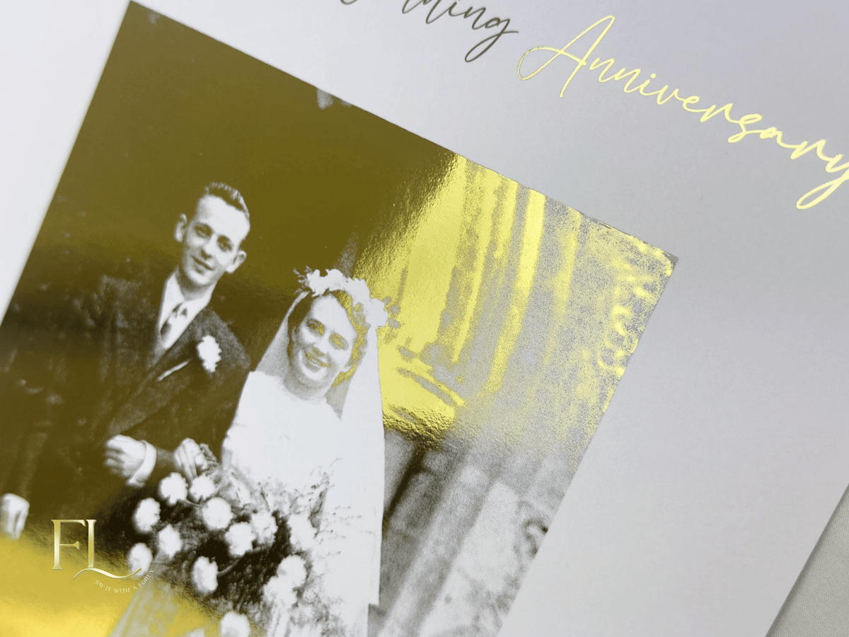 Golden Wedding Anniversary Foil Print | 50th Wedding Anniversary - Foilux