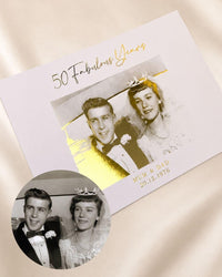 Golden Wedding Anniversary Gift | Restored Photo Print
