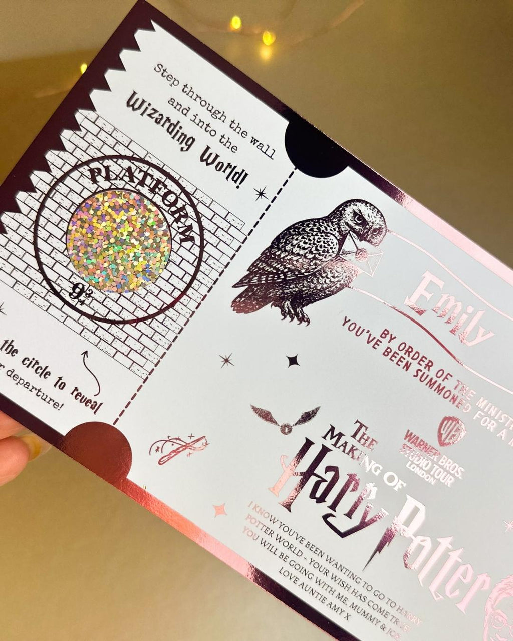 Harry Potter World Foiled Gift Reveal Ticket Scratch to Reveal - Foilux