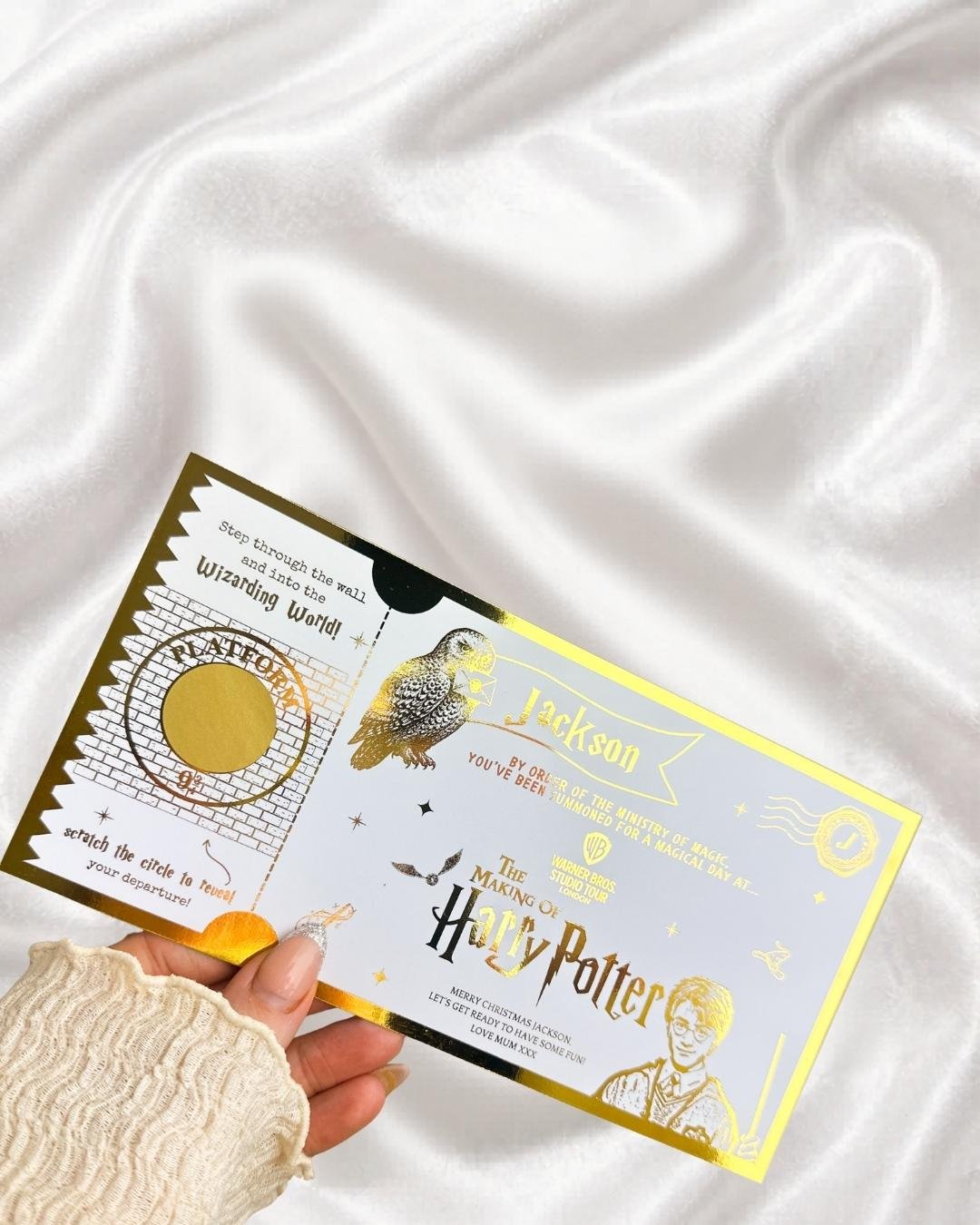 Harry Potter World Foiled Gift Reveal Ticket Scratch to Reveal - Foilux