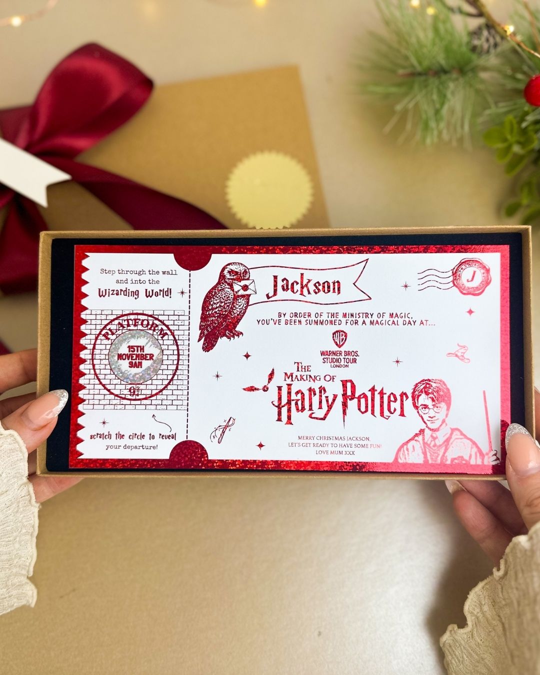 Harry Potter World Foiled Gift Reveal Ticket Scratch to Reveal - Foilux