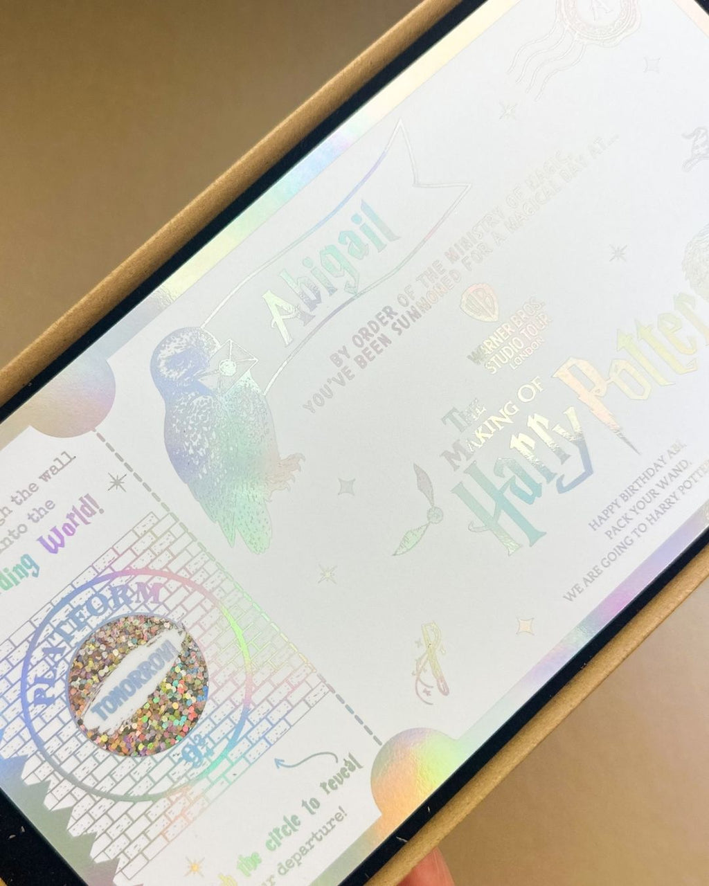 Harry Potter World Foiled Gift Reveal Ticket Scratch to Reveal - Foilux