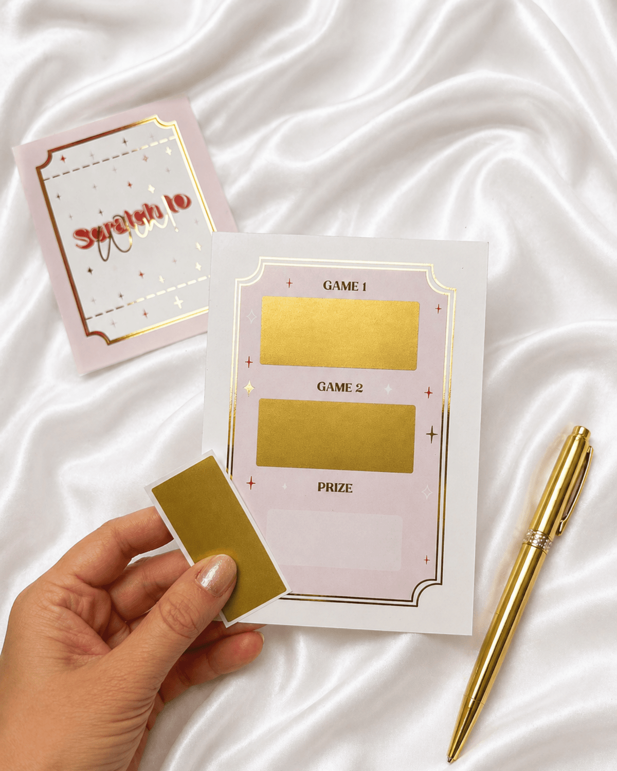 'Match 3 to Win' Any Gift reveal | Personalise at Home Scratch Card - Foilux