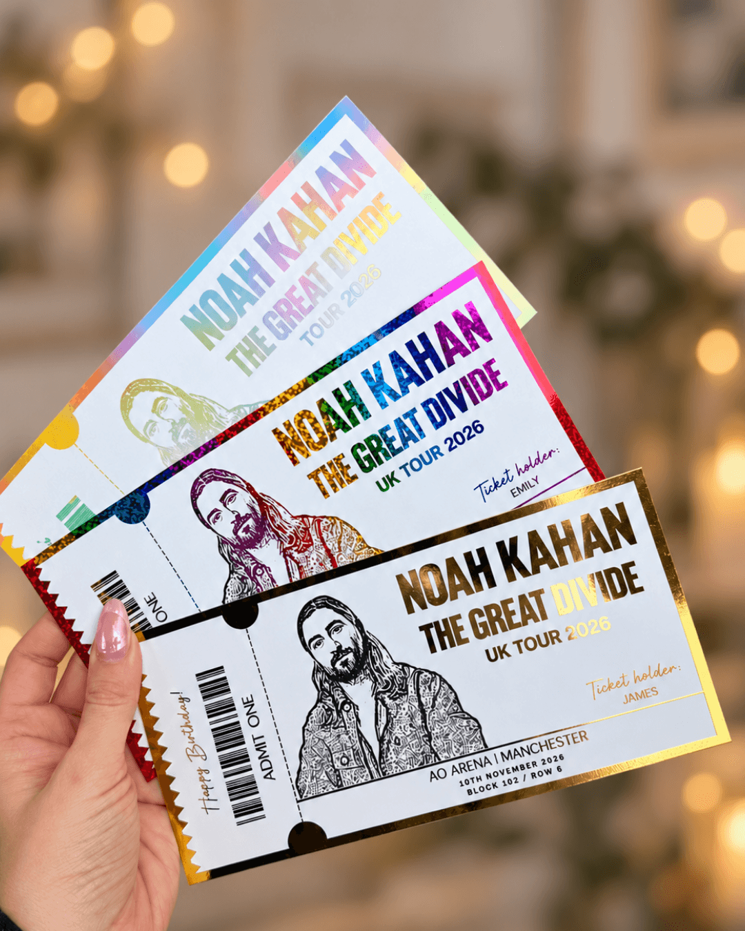 Personalised Concert Ticket Gift | Foil Souvenir Ticket - Foilux