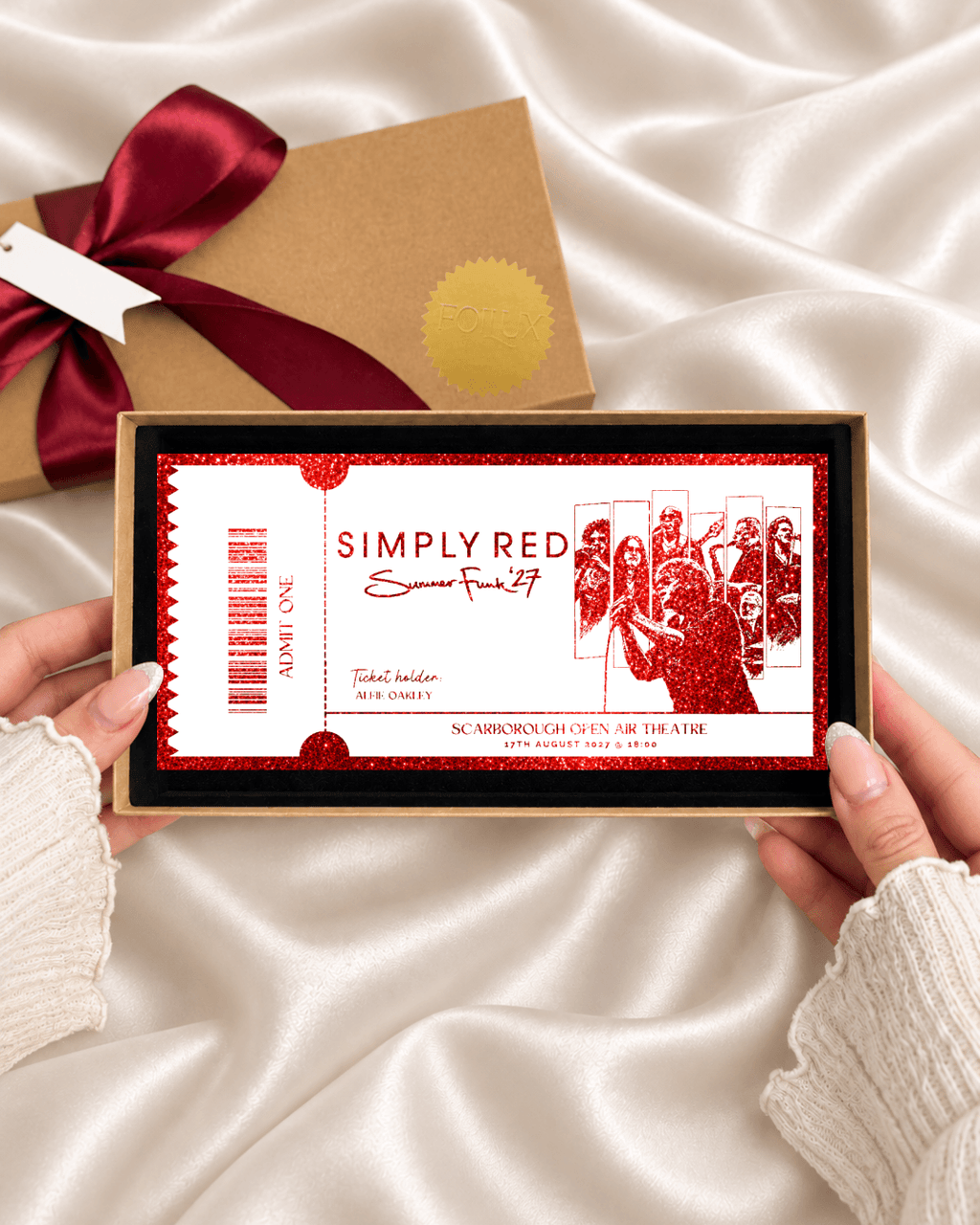 Personalised Concert Ticket Gift | Foil Souvenir Ticket - Foilux