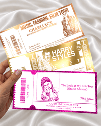 Personalised Concert Ticket Gift | Foil Souvenir Ticket
