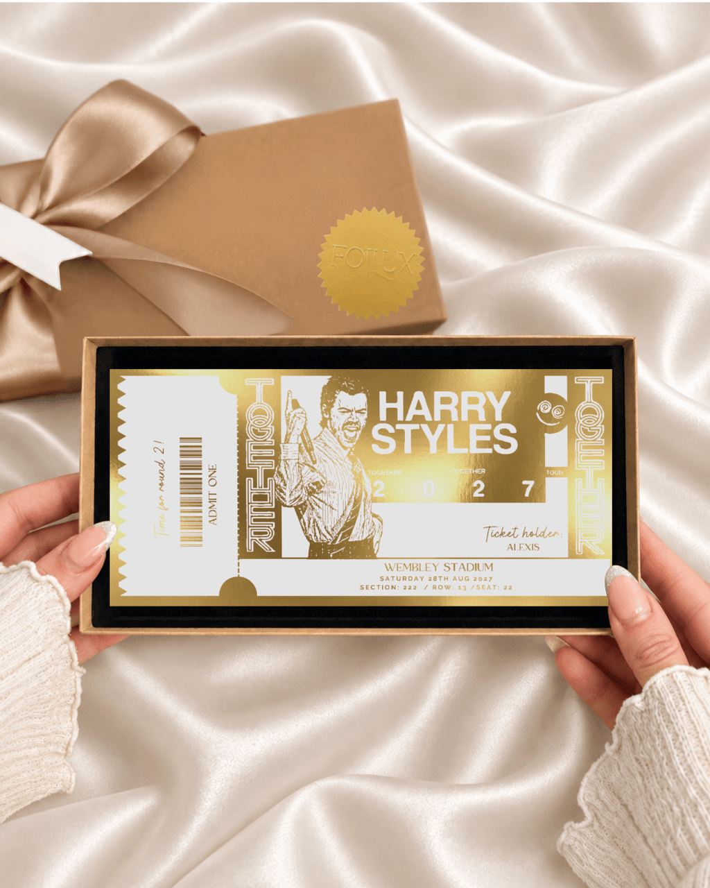 Personalised Concert Ticket Gift | Foil Souvenir Ticket - Foilux