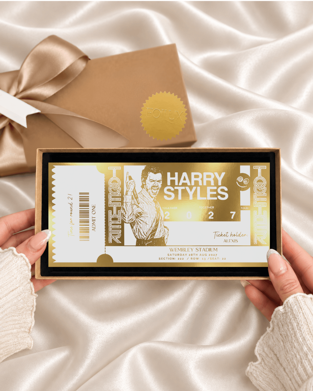 Personalised Concert Ticket Gift | Foil Souvenir Ticket - Foilux