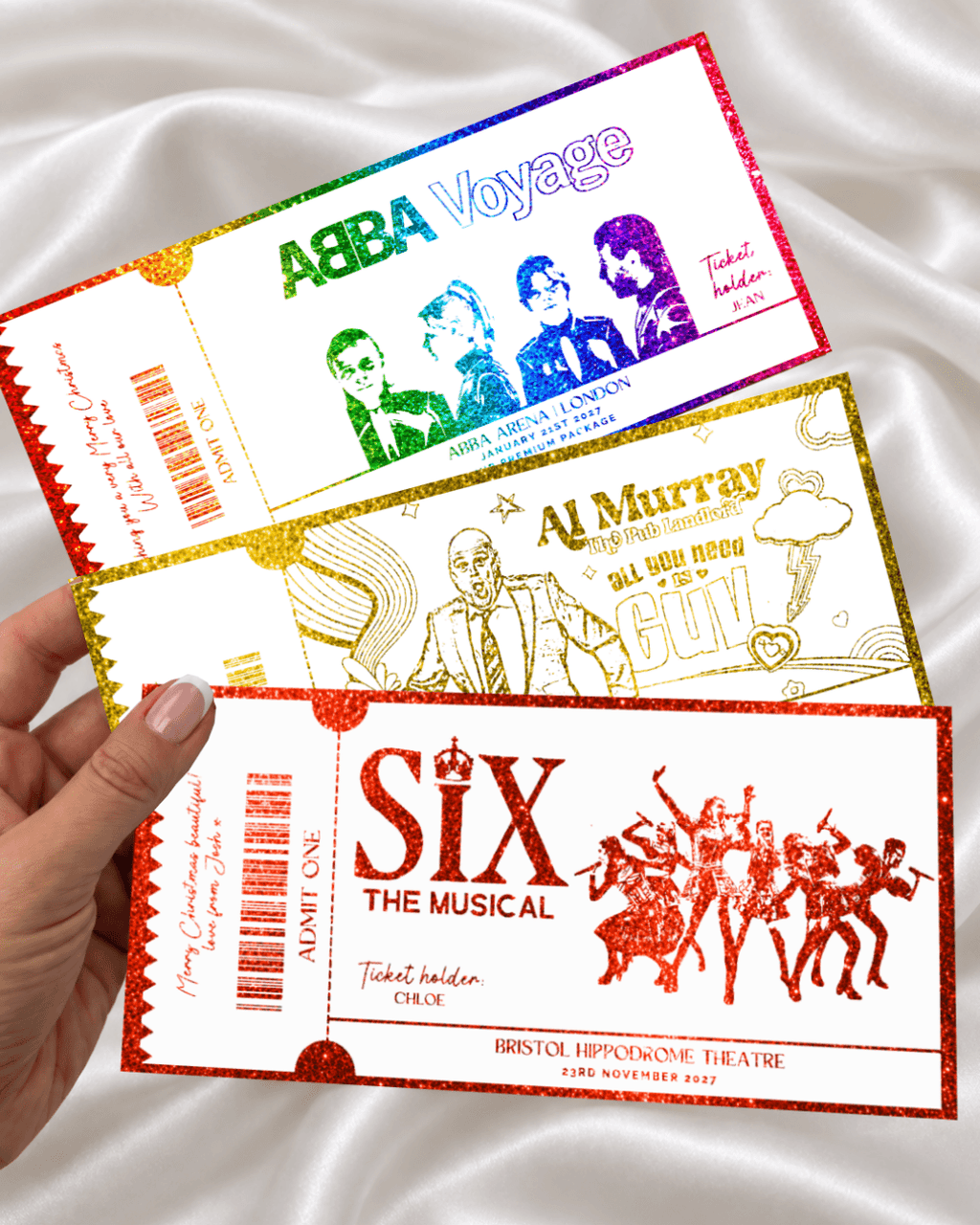 Personalised Theatre Ticket Gift | Musical & Show Reveal - Foilux