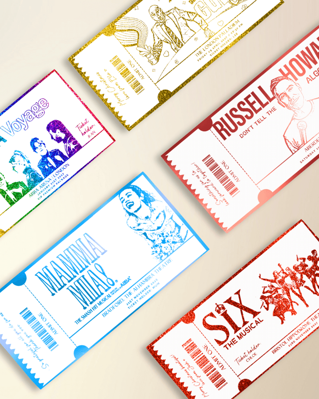 Personalised Theatre Ticket Gift | Musical & Show Reveal - Foilux