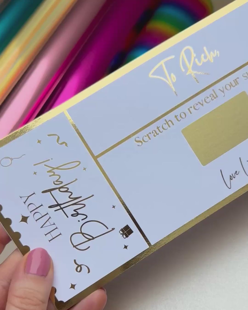 Experience Reveal Scratch Card | Personalised
