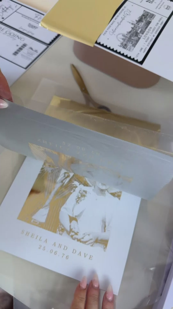 Golden Wedding Anniversary Gift | Restored Photo Print