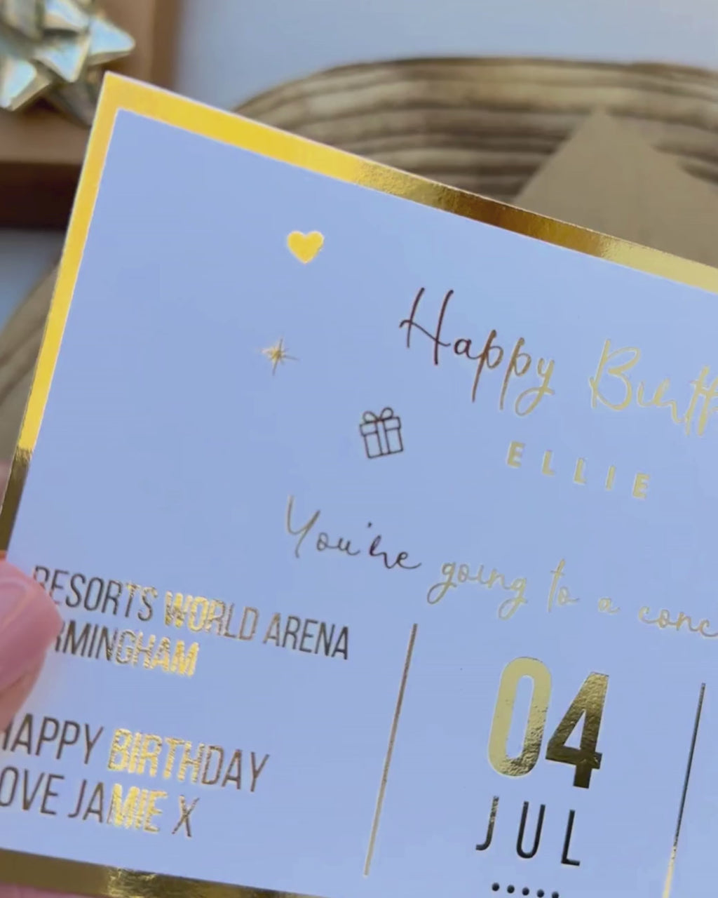 Vinyl Record Concert Ticket | Personalised Scratch Reveal