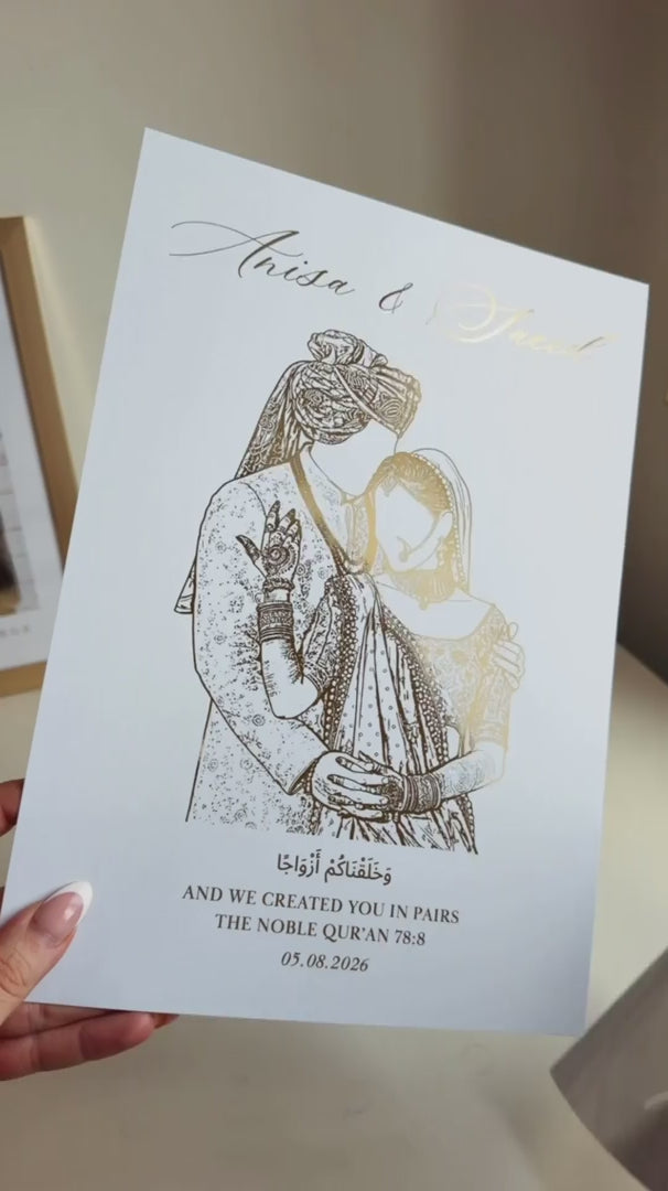 Islamic Wall Art | Personalised Nikkah & Wedding Gift
